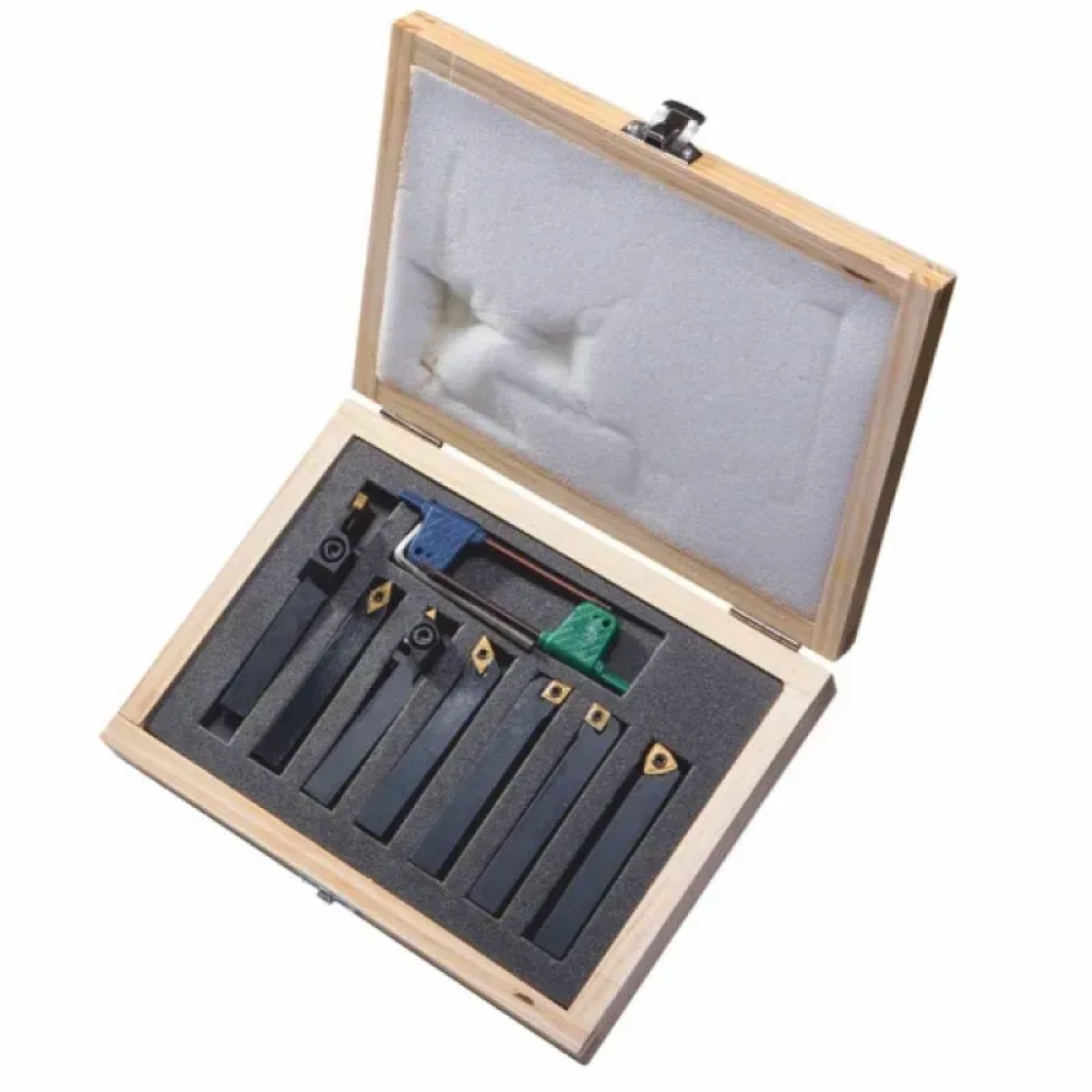 Різець токарний зі змінними пластинами, JET, набір 7шт., 10х10мм, (ВD-8А) Jet