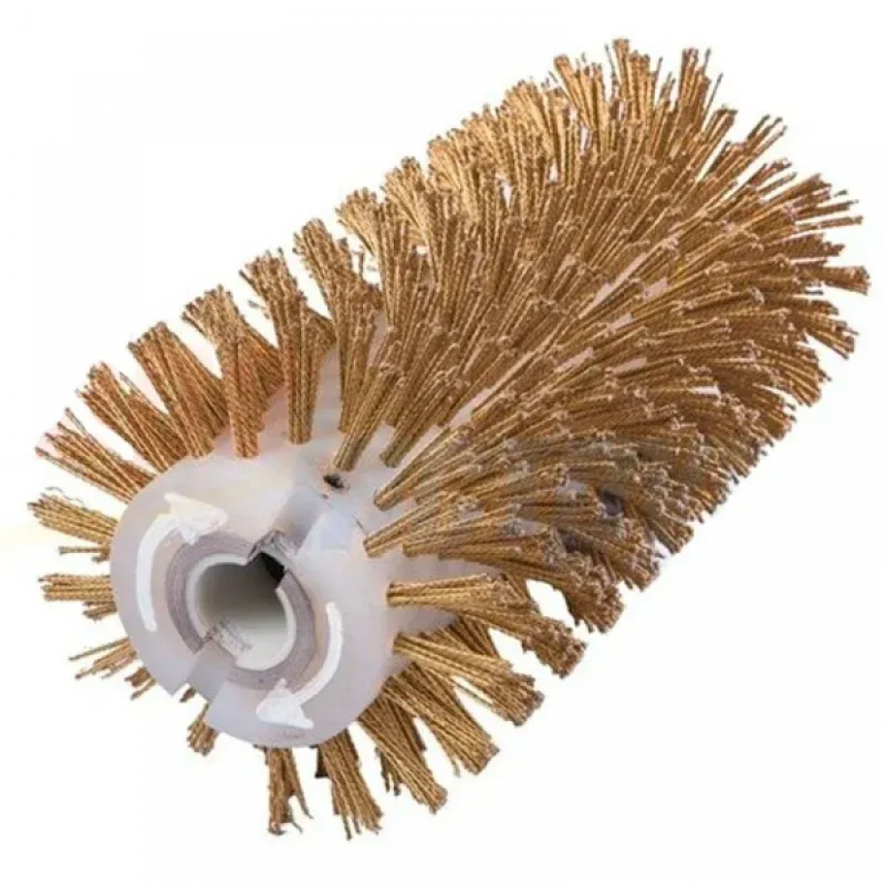 Щетка брашировочная, JET, 10-20 plus, Ø130х250мм, кордовый стальной латунированный Ø0,3мм, 2,4кг Jet