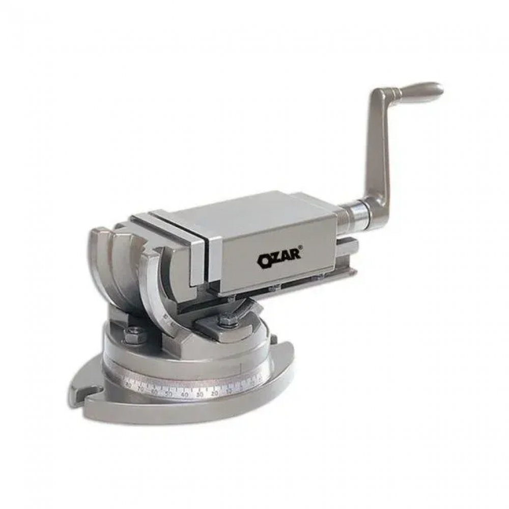 Тиски станочные 2-х осевые Ozar AMV/SP-100,50-60 HRC,0-360°, 100х100х38мм, 30 мкм,17 кг Jet