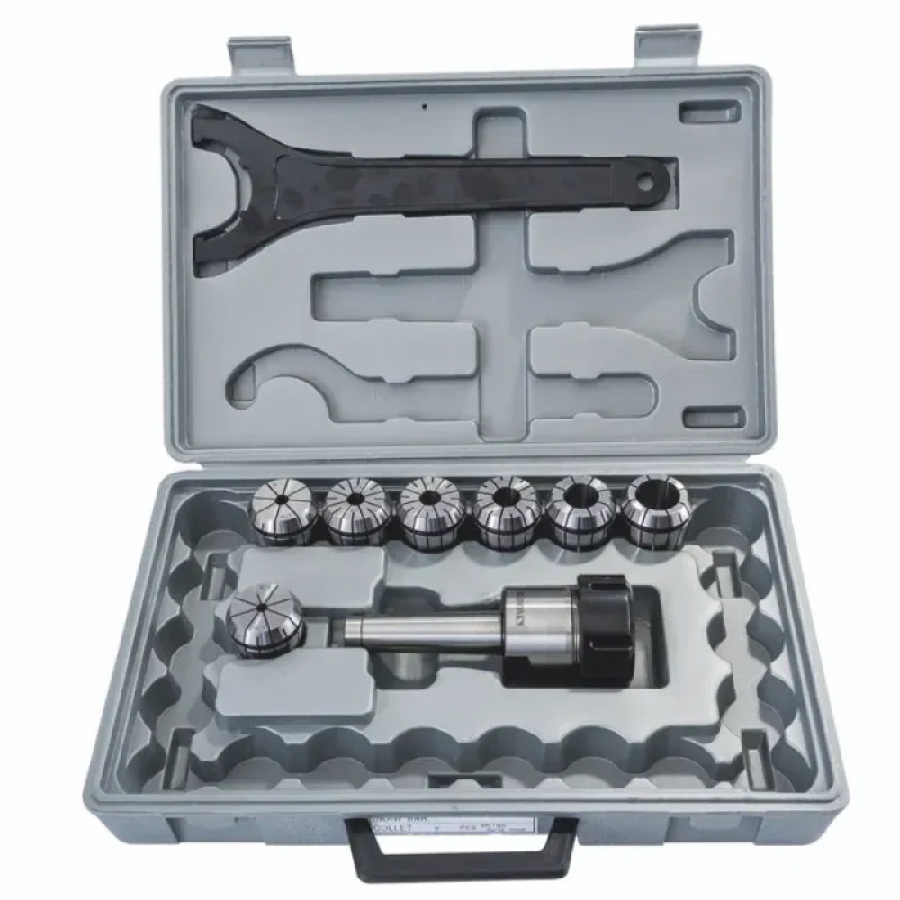 Патрон цанговый, JET, МК-3 с набором цанг ER-40: 6, 8, 10, 12, 16, 20, 25мм (JMD-18) Jet