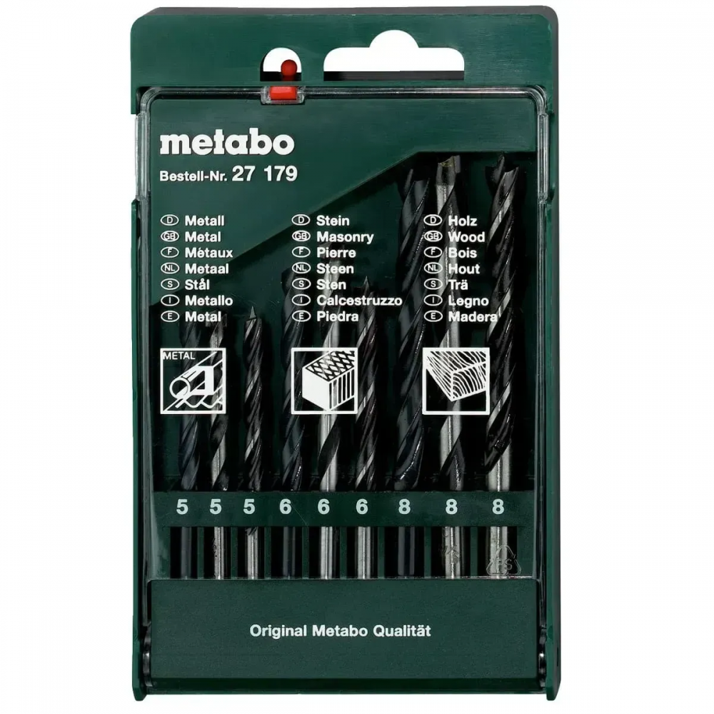 Комбинированный набор сверл 9 штук Jet