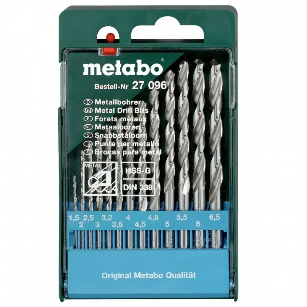 Набор сверл по металлу Metabo HSS-G 13 предметов Jet