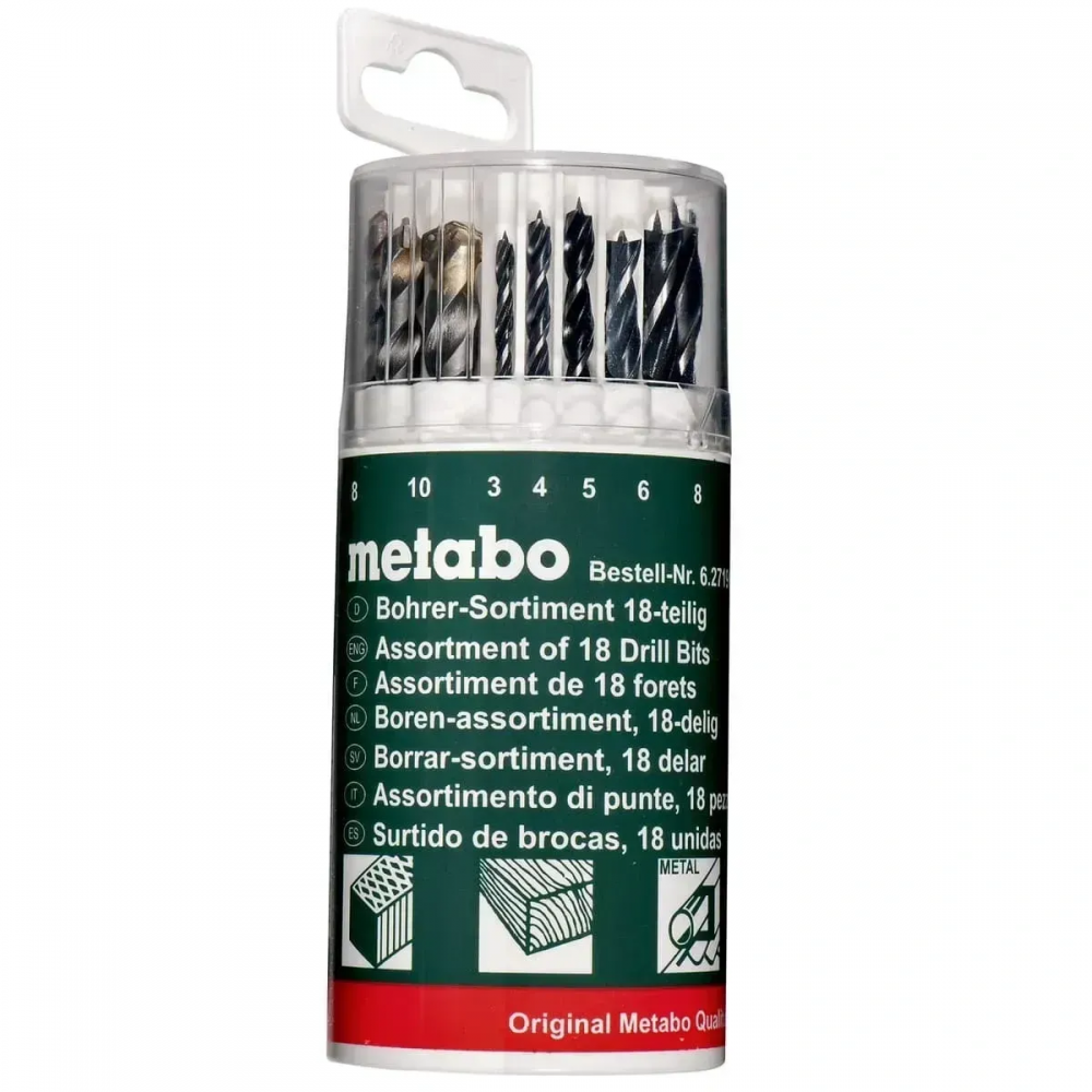 Комбинированный набор сверл 18 штук Jet