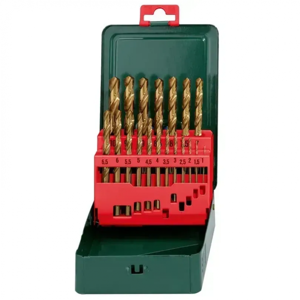 Набор сверл по металлу Metabo HSS-TiN Promotion 19 предметов Jet