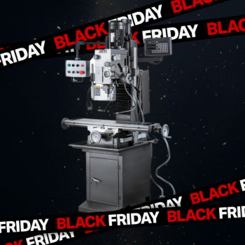 Редукторний фрезерно-свердлильний верстат з автоматичною подачею пінолі шпинделя, механізованим приводом по осі Z та УЦІ Jet JMD-50LPFD